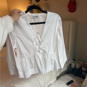 GANNI White Women's Top